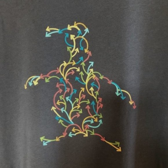 🐧 ORIGINAL PENGUIN BRAND GRAPHIC T-SHIRT in DARK GREY - Picture 2 of 5